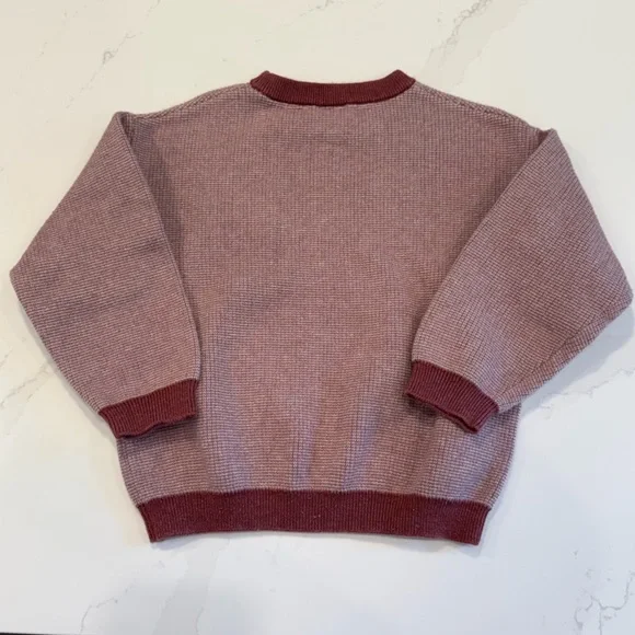 Zara Green and Burgundy Crewneck Sweaters - Picture 5 of 9